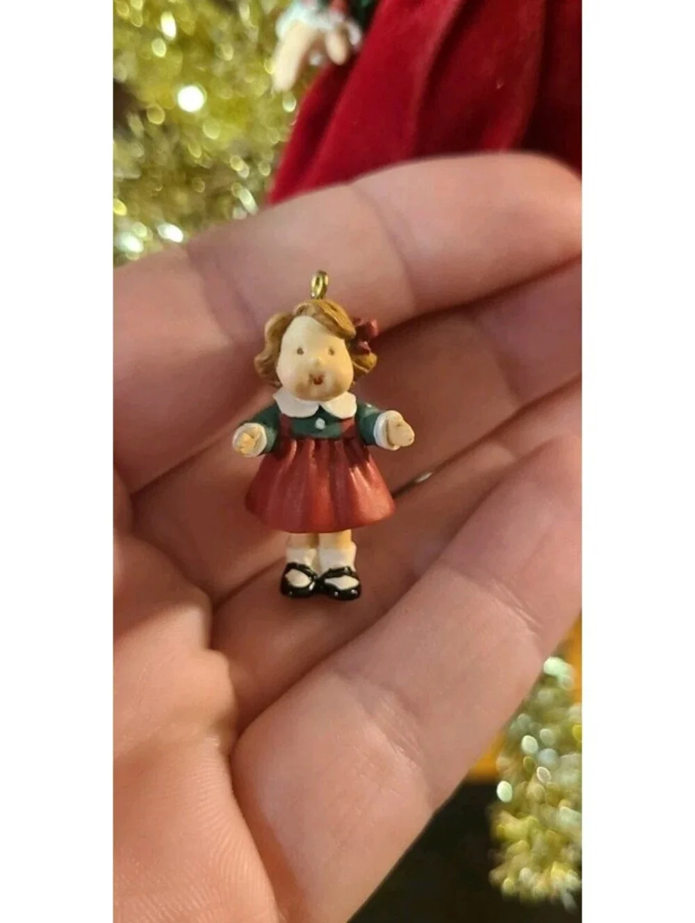 2003 Hallmark Ornament Mistletoe Miss # 3 Series Set Of 2 Ornaments